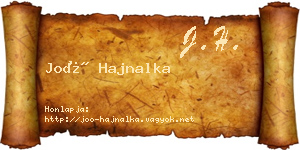 Joó Hajnalka névjegykártya